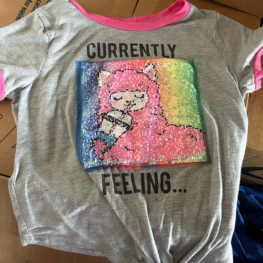 Sequin changing shirt size large